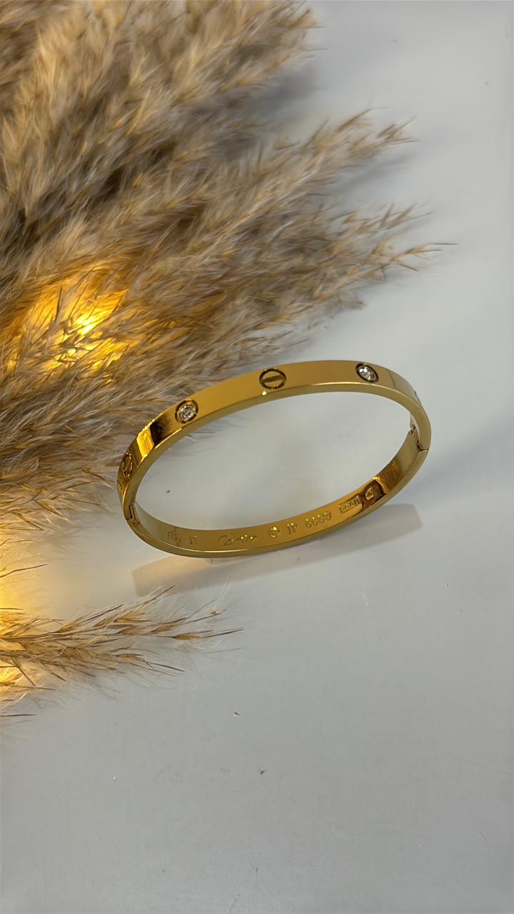 Twin Emerald Charm Cuff