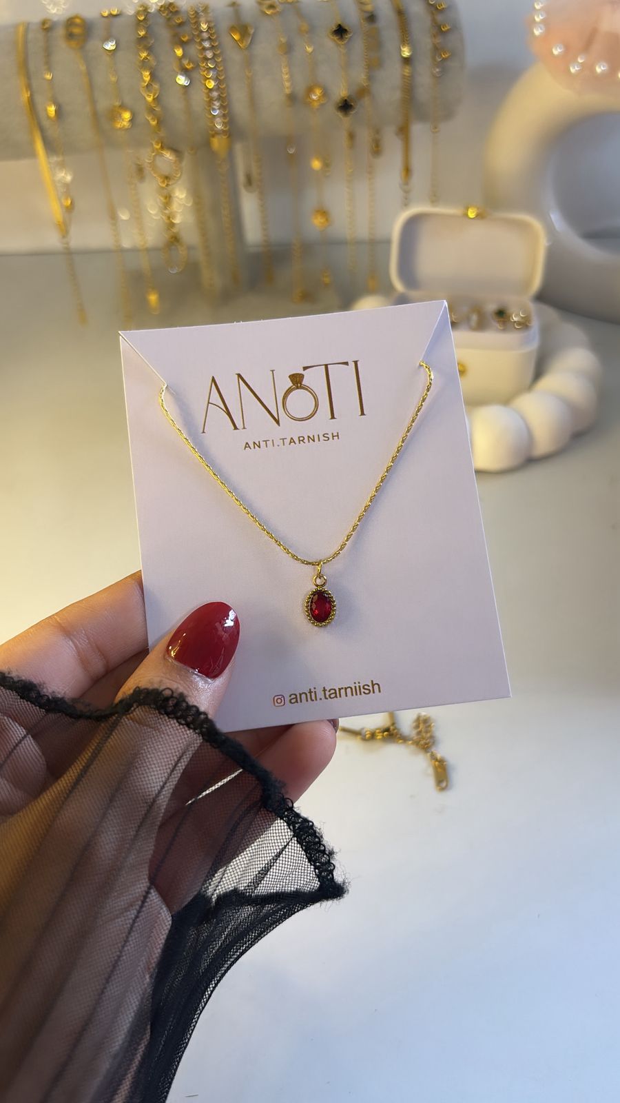 Red Oval Pendant