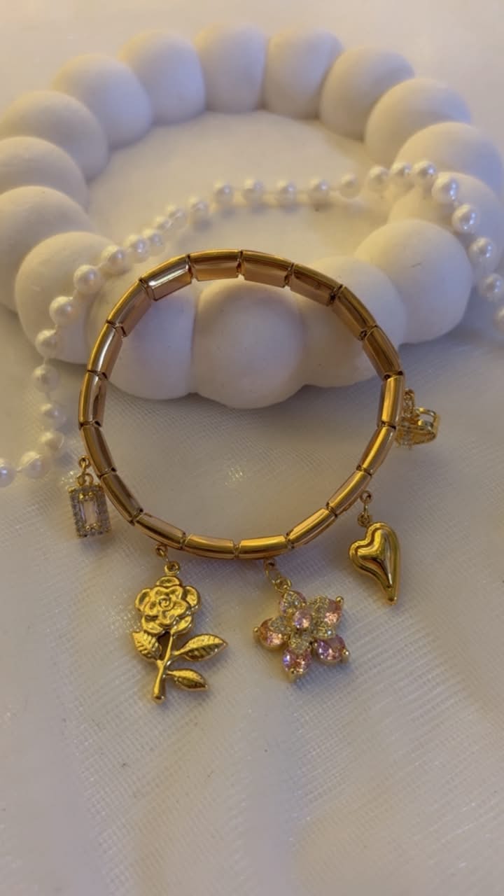 Rose Charm Bracelet