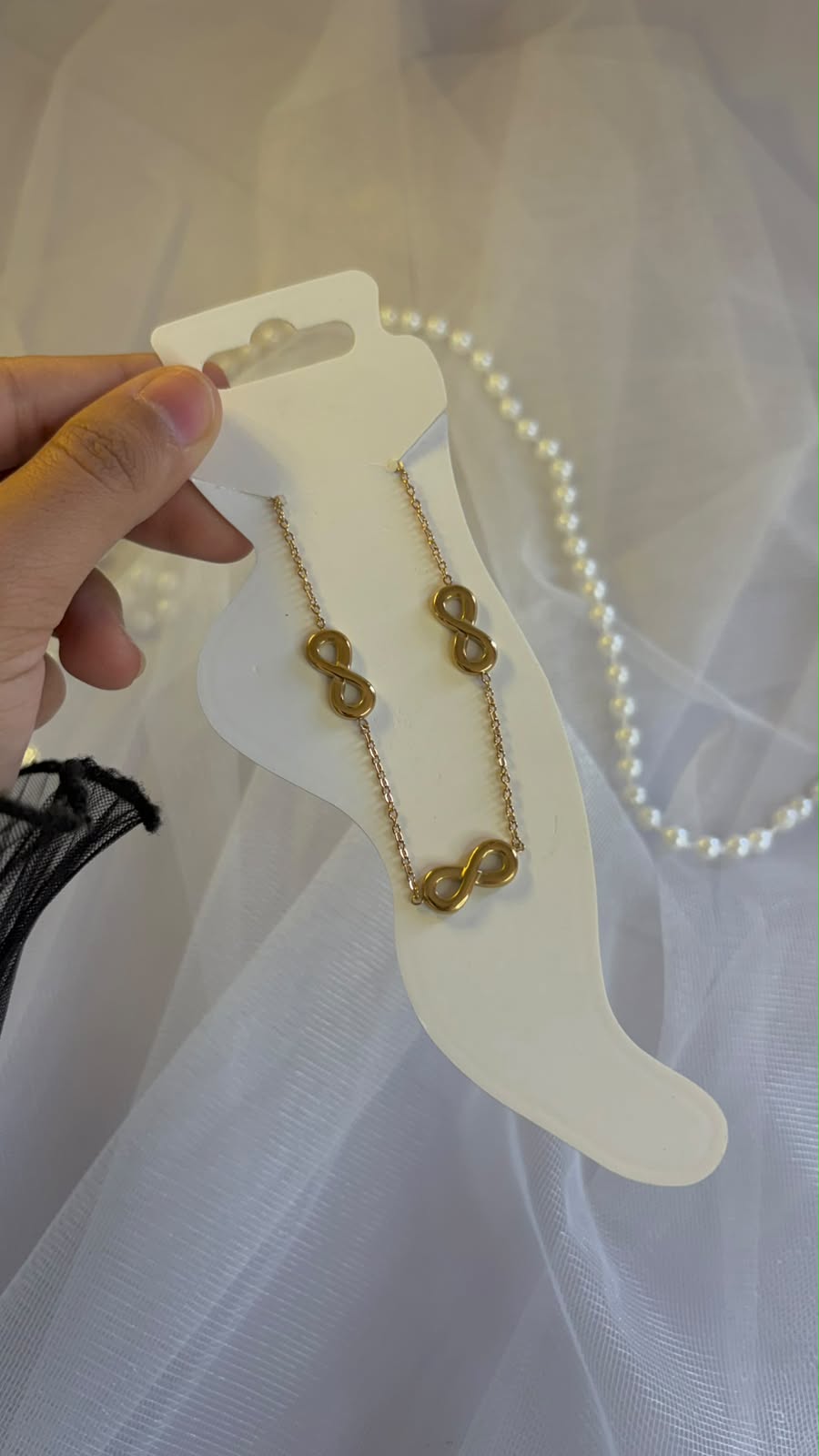 Triple Infinity Anklet